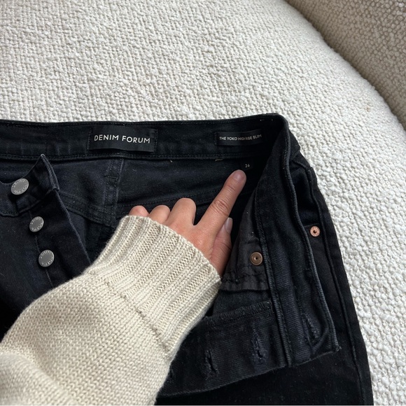 Denim Forum Yoko Pants, Black - Picture 3 of 8